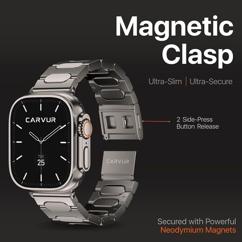 Titanium Watch Band T30 - For Apple Watch ULTRA 3 / ULTRA 2 / ULTRA (49mm) - Grade 2 Titanium - DLC Scratch Resistant - Secure Magnetic Clasp - Premium Color Match - Adjustable Apple Watch Band in Saudi Arabia