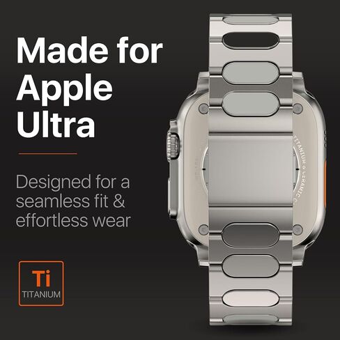 Titanium Watch Band T30 - For Apple Watch ULTRA 3 / ULTRA 2 / ULTRA (49mm) - Grade 2 Titanium - DLC Scratch Resistant - Secure Magnetic Clasp - Premium Color Match - Adjustable Apple Watch Band in Saudi Arabia