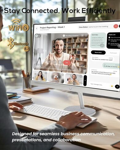 كمبيوتر مكتبي HP الكل في واحد بشاشة لمس FHD مقاس 27 بوصة، مساعد AI، Intel 12-core Ultra 7 155U (Beats i7-1355U)، لوحة مفاتيح وماوس لاسلكي، Wi-Fi 6، Windows 11 Pro (64 جيجابايت رام | 4 تيرابايت SSD) in Kuwait