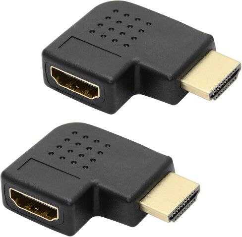 محول HDMI ذكر إلى أنثى 90 درجة، محول قابس HDMI مطلي بالذهب بزاوية يسارية، مناسب لأجهزة الكمبيوتر المحمولة وأجهزة الكمبيوتر الشخصية وأجهزة العرض وما إلى ذلك in Kuwait