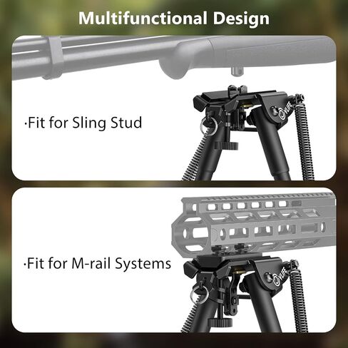 CVLIFE 6-9 Inches Rifle Bipod with Bipod Mount Adapter Compatible with M-Rail Keymod in Saudi Arabia