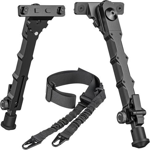CVLIFE 7.5-9 بوصة بندقية Bipod متوافقة مع M-Rail Bipod مع حبال بندقية ذات نقطتين للبندقية، قابل للتعديل، قابل للطي إرفاق Bipod مباشرة للرماية والصيد والمدى وفي الهواء الطلق in Saudi Arabia
