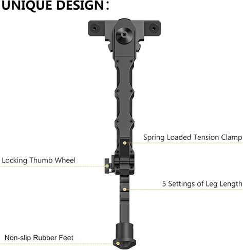 CVLIFE 7.5-9 بوصة بندقية Bipod متوافقة مع M-Rail Bipod مع حبال بندقية ذات نقطتين للبندقية، قابل للتعديل، قابل للطي إرفاق Bipod مباشرة للرماية والصيد والمدى وفي الهواء الطلق in Saudi Arabia