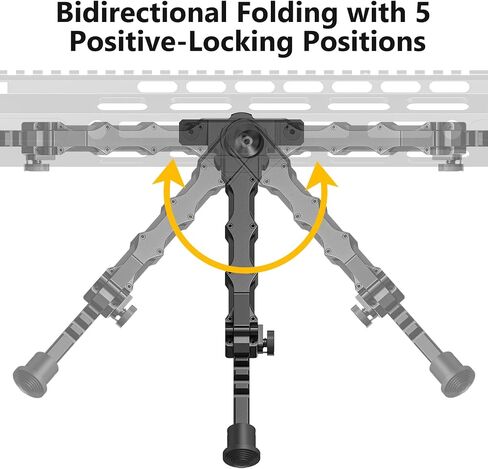 CVLIFE 7.5-9 بوصة بندقية Bipod متوافقة مع M-Rail Bipod مع حبال بندقية ذات نقطتين للبندقية، قابل للتعديل، قابل للطي إرفاق Bipod مباشرة للرماية والصيد والمدى وفي الهواء الطلق in Saudi Arabia