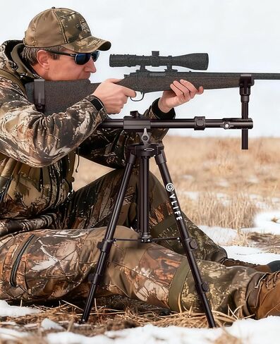 CVLIFE Hunting Rests Shooting Tripod Rifle Hunting Gun Tripod, with Dual Frame and Flexible Orientation, Provide Max Stability for Ground Blinds Shooting Outdoors in Saudi Arabia