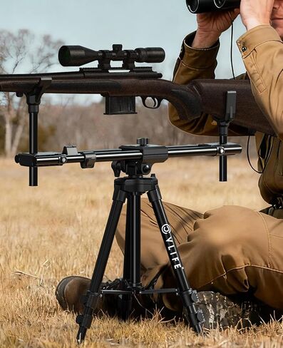 CVLIFE Hunting Rests Shooting Tripod Rifle Hunting Gun Tripod, with Dual Frame and Flexible Orientation, Provide Max Stability for Ground Blinds Shooting Outdoors in Saudi Arabia