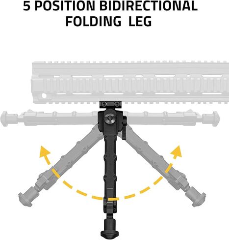 CVLIFE Bipods للبنادق، بندقية دوارة قابلة للإمالة، Bipod قابلة للتعديل، تعلق مباشرة الاستقرار لاطلاق النار in Saudi Arabia