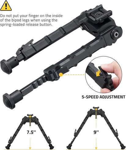 CVLIFE Bipods للبنادق، بندقية دوارة قابلة للإمالة، Bipod قابلة للتعديل، تعلق مباشرة الاستقرار لاطلاق النار in Saudi Arabia