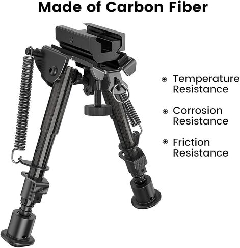 CVLIFE Bipod, Carbon Fiber Bipod for Rifle with Picatinny Adapter 6-9 Inches Bipod in Saudi Arabia