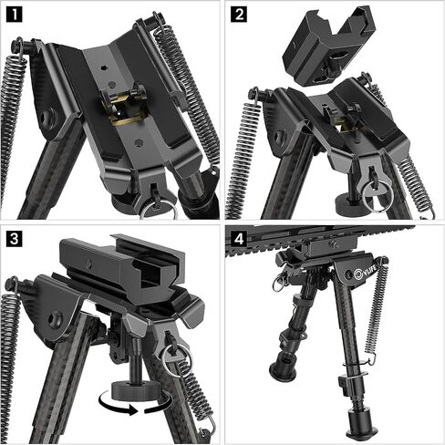 CVLIFE Bipod, Carbon Fiber Bipod for Rifle with Picatinny Adapter 6-9 Inches Bipod in Saudi Arabia