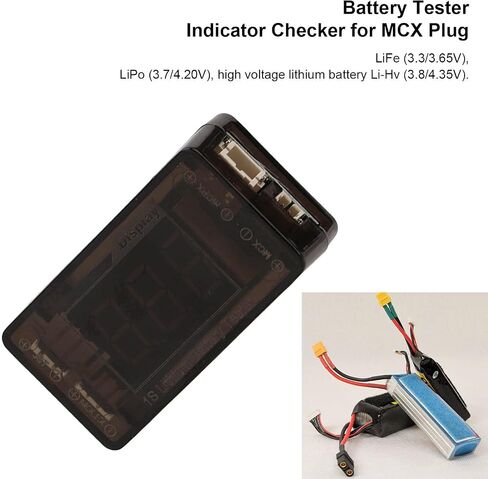 Lithium Battery Tester, 1S Lithium Battery Tester 1S Battery Tester Indicator Checker for JST MCPX MCX Plug Connector Lipo Battery Checker Battery Voltage in Saudi Arabia