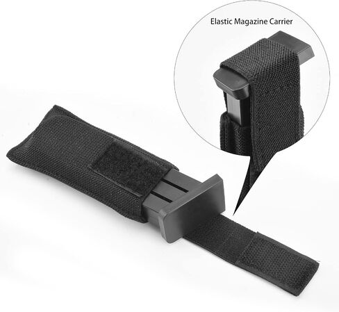 Horizontal Magazine Concealed Carrier,2 Pack Extra Single Pistol Magazine Carrier Pouch with Safety Hook and Loop in Saudi Arabia