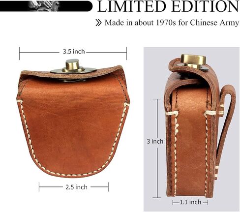 KOSIBATE Ammo Pouch, Genuine Leather Ammo Holder Bag Storage for .22 22LR .38 .45 Hunting Military Belt Gun Ammo Case Brown in Saudi Arabia