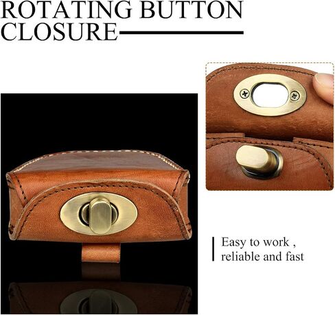 KOSIBATE Ammo Pouch, Genuine Leather Ammo Holder Bag Storage for .22 22LR .38 .45 Hunting Military Belt Gun Ammo Case Brown in Saudi Arabia