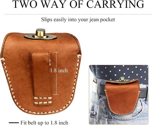 KOSIBATE Ammo Pouch, Genuine Leather Ammo Holder Bag Storage for .22 22LR .38 .45 Hunting Military Belt Gun Ammo Case Brown in Saudi Arabia
