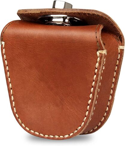 KOSIBATE Ammo Pouch, Genuine Leather Ammo Holder Bag Storage for .22 22LR .38 .45 Hunting Military Belt Gun Ammo Case Brown in Saudi Arabia