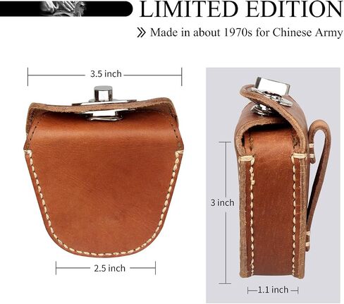 KOSIBATE Ammo Pouch, Genuine Leather Ammo Holder Bag Storage for .22 22LR .38 .45 Hunting Military Belt Gun Ammo Case Brown in Saudi Arabia