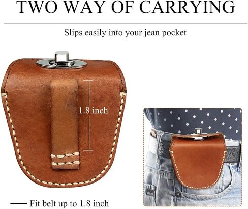 KOSIBATE Ammo Pouch, Genuine Leather Ammo Holder Bag Storage for .22 22LR .38 .45 Hunting Military Belt Gun Ammo Case Brown in Saudi Arabia