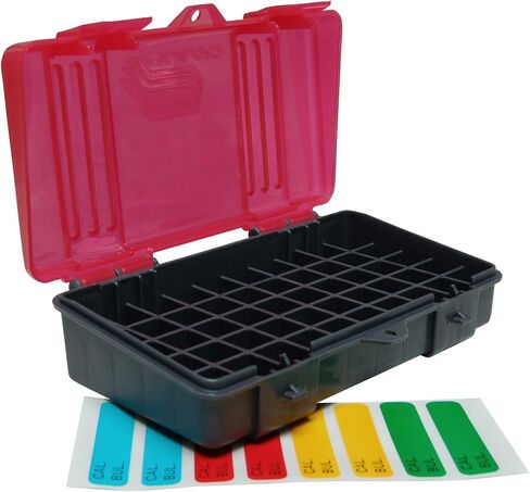Plano 50-Count Handgun Ammo Box, Dark Gray, Lockable Ammunition Storage, Small Plastic Ammo Box with Dependable Closures and Deep Individual Slots for 9mm & .380 in Saudi Arabia