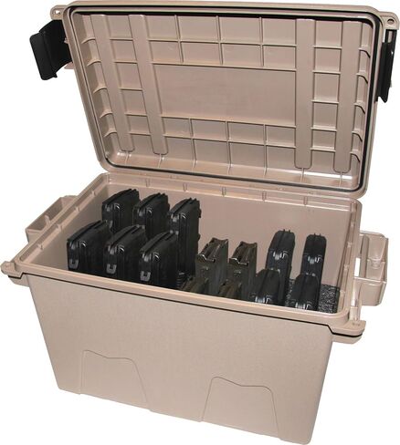 MTM TMC308 Tactical Magazine Can, 308 7.62x51 Magazine Storage, Stackable, Water Resistant, Double Padlocked Tabbed, USA Made, Dark Earth in Saudi Arabia