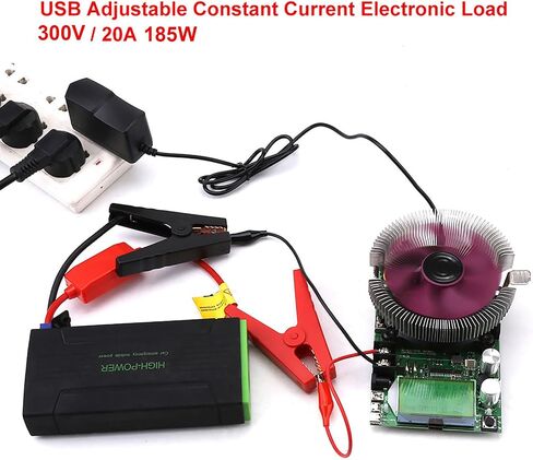 Battery Capacity Tester, USB Battery Load Tester Module, 185W 20A Adjustable Electronic Load in Saudi Arabia