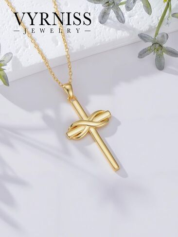18K Gold Cross Pendant for Women Gold Cross Necklace 18K Gold Jewelry Religious Gift in Saudi Arabia