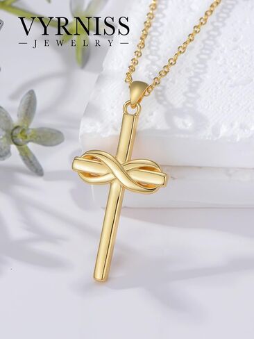 18K Gold Cross Pendant for Women Gold Cross Necklace 18K Gold Jewelry Religious Gift in Saudi Arabia