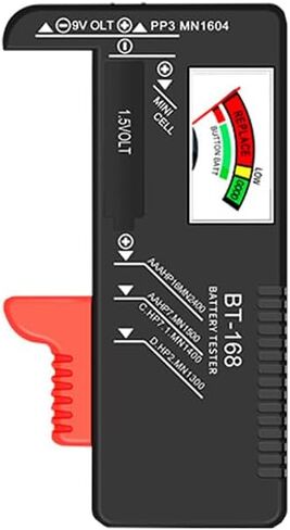 1 حزمة اختبار البطارية، (لا يتطلب بطارية للتشغيل) مدقق البطارية العالمي لبطاريات AA/AAA/C/D / 9V / 1.5V خلية زر المنزلية اختبار مستوى عمر البطارية مقياس مراقبة الطاقة in Saudi Arabia