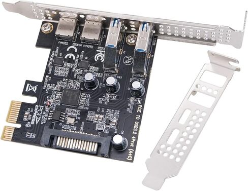 5Gbps PCIE Adapter Card, PCI Express to USB 3.2 Gen1 5Gbps PCIE Adapter Card 4 Port Type-C Type-A Expansion Card in Saudi Arabia