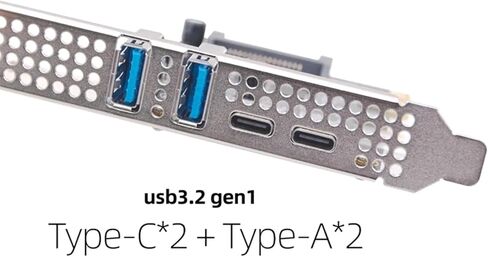 5Gbps PCIE Adapter Card, PCI Express to USB 3.2 Gen1 5Gbps PCIE Adapter Card 4 Port Type-C Type-A Expansion Card in Saudi Arabia