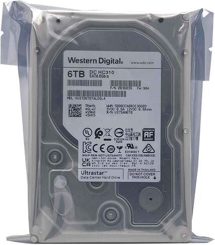 Western Digital 6TB Ultrastar DC HC310 7200 RPM SATA 6.0Gb/s 3.5" Data Center Internal Hard Drive Model 0B36039 (Renewed) in Saudi Arabia