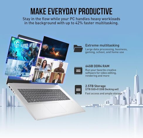 كمبيوتر محمول HP مقاس 17 بوصة، يتضمن Microsoft Office مدى الحياة، كمبيوتر محمول 17.3 IPS FHD، AMD Ryzen 5 6-Cores، ذاكرة الوصول العشوائي 32 جيجابايت، 1 تيرابايت SSD، Windows 11، قارئ بصمات الأصابع، لوحة مفاتيح رقمية ذات 10 مفاتيح، كاميرا ويب HDMI in Kuwait