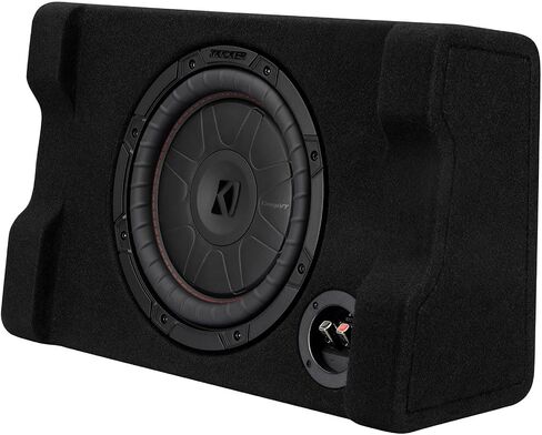 Kicker 52CVTDF102 CVTDF 10" Sub Down Firing Enclosure w/ 400 Watt Amp Bundle (Includes Bass Knob) in Saudi Arabia