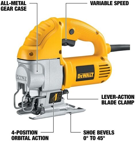 DEWALT Jig Saw, Top Handle, 5.5-Amp, Corded (DW317K) in Saudi Arabia