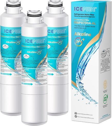 ICEPURE DA29-00020B Samsung Refrigerator Water Filter Replacement for DA29-00020A/B, HAF-CIN/EXP, RF28HFEDBSR, RF263BEAESR, RF263TEAESG, RF28HDEDBSR, HAF-CIN, RF4287HARS,RF4267HARS ,DA97-08006A 3PACK in Saudi Arabia