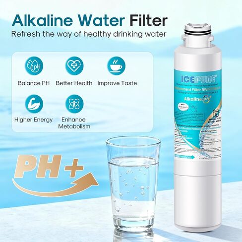 ICEPURE DA29-00020B Samsung Refrigerator Water Filter Replacement for DA29-00020A/B, HAF-CIN/EXP, RF28HFEDBSR, RF263BEAESR, RF263TEAESG, RF28HDEDBSR, HAF-CIN, RF4287HARS,RF4267HARS ,DA97-08006A 3PACK in Saudi Arabia