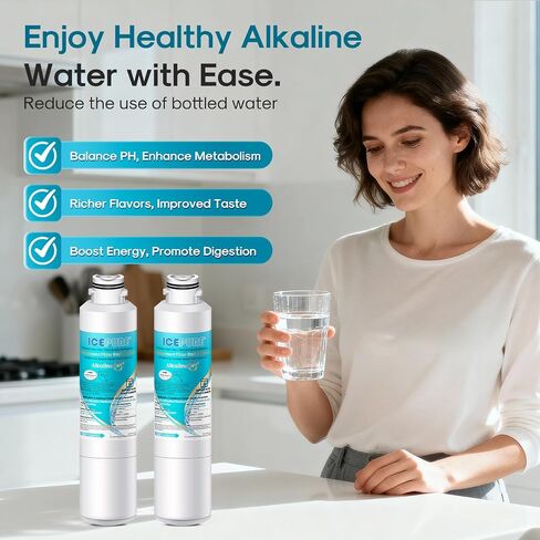 ICEPURE DA29-00020B Samsung Refrigerator Water Filter Replacement for DA29-00020A/B, HAF-CIN/EXP, RF28HFEDBSR, RF263BEAESR, RF263TEAESG, RF28HDEDBSR, HAF-CIN, RF4287HARS,RF4267HARS ,DA97-08006A 3PACK in Saudi Arabia