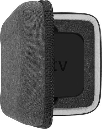 حافظة Geekria Shield متوافقة مع حافظة Apple TV 4K لعام 2021 (32 جيجابايت / 64 جيجابايت)، وحقيبة حمل بديلة ذات هيكل صلب مع مساحة لأجهزة التحكم عن بعد والملحقات (رمادي) in Saudi Arabia