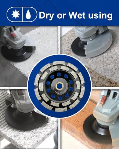 SHDIATOOL 4-1/2 Inch Turbo Row Diamond Grinding Cup Wheel for Concrete Granite Marble Masonry Brick Fits 7/8 Inch-5/8 Arbor Grit40/50 in Saudi Arabia