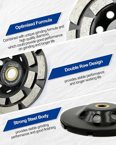 SHDIATOOL 4-1/2 Inch Turbo Row Diamond Grinding Cup Wheel for Concrete Granite Marble Masonry Brick Fits 7/8 Inch-5/8 Arbor Grit40/50 in Saudi Arabia