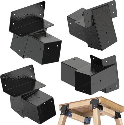 BeneLabel 4Pack 4x4 Compound Angle Brackets Heavy Duty Deer Stand Bracket Hunting Blind Brackets for Tree House, Swing Set, Observation Platform, Deers Station, Picnic Table, Play Sets in Saudi Arabia