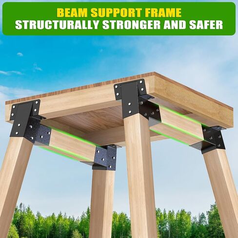 BeneLabel 4Pack 4x4 Compound Angle Brackets Heavy Duty Deer Stand Bracket Hunting Blind Brackets for Tree House, Swing Set, Observation Platform, Deers Station, Picnic Table, Play Sets in Saudi Arabia