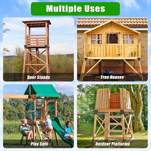 BeneLabel 4Pack 4x4 Compound Angle Brackets Heavy Duty Deer Stand Bracket Hunting Blind Brackets for Tree House, Swing Set, Observation Platform, Deers Station, Picnic Table, Play Sets in Saudi Arabia