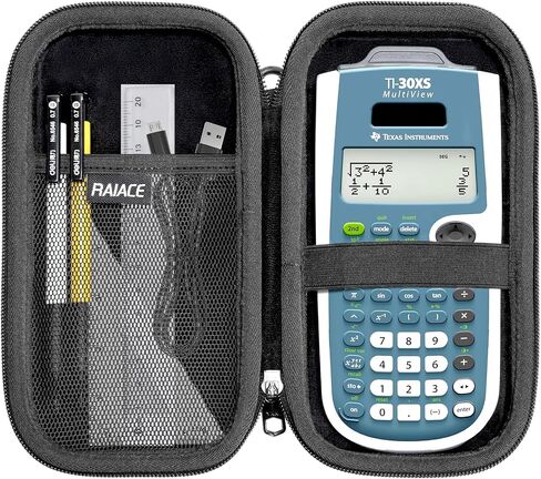 حقيبة تخزين صلبة من RAIACE متوافقة مع الآلة الحاسبة العلمية Texas Instruments TI-30XIIS TI-30XS TI-30Xa TI-36X Pro، مع جيب شبكي للأقلام والمسطرة والأدوات المكتبية الأخرى. (الجراب فقط) - وردي in Saudi Arabia