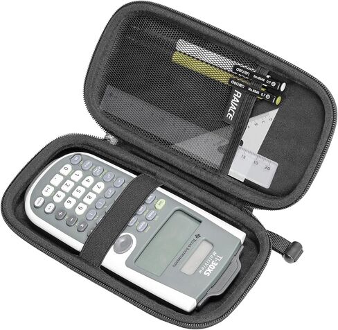 حقيبة تخزين صلبة من RAIACE متوافقة مع الآلة الحاسبة العلمية Texas Instruments TI-30XIIS TI-30XS TI-30Xa TI-36X Pro، مع جيب شبكي للأقلام والمسطرة والأدوات المكتبية الأخرى. (الجراب فقط) - وردي in Saudi Arabia