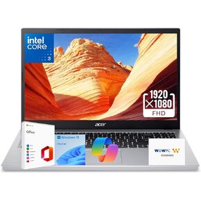 كمبيوتر محمول acer Aspire Go 15 • شاشة عرض عالية الدقة مقاس 15.6 بوصة • الجيل التالي من Intel Core i3 N355 (8 النواة، حتى 3.9 جيجا هرتز) • مفتاح Copilot AI • Microsoft Office • HDMI • Windows 11 Home • WOWPC USB (ذاكرة وصول عشوائي سعة 16 جيجابايت | محرك أ in Kuwait