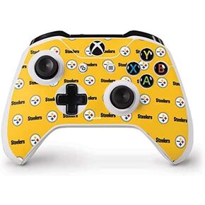 ملصق Skinit المخصص للألعاب متوافق مع وحدة تحكم Xbox One S - تصميم سلسلة NFL Pittsburgh Steelers Blitz المرخص رسميًا in Kuwait