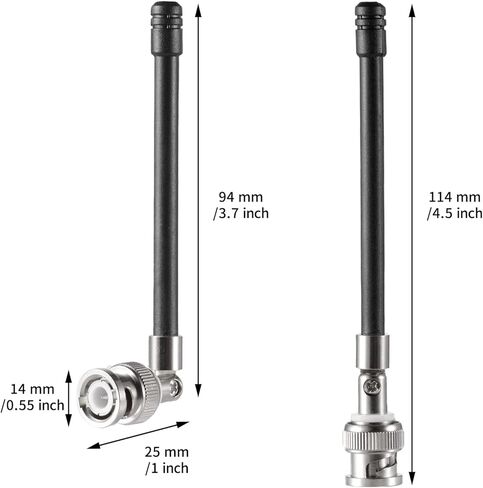 هوائي بديل مموج 1/4 لـ Shure SLX وBLX وU4S وU4D وUR والمزيد. 470 إلى 752 ميجا هرتز (عبوة من قطعتين)، إيفاجور in Kuwait