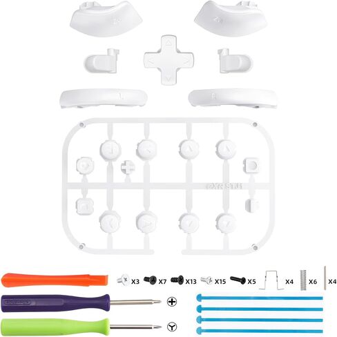 eXtremeRate DIY Replacement Full Set Buttons for Joycon 2, Custom ABXY Direction Keys Dpad + - C Home Capture Release L R ZR ZL Trigger Buttons for Nintendo Switch 2 Controller - White in Saudi Arabia