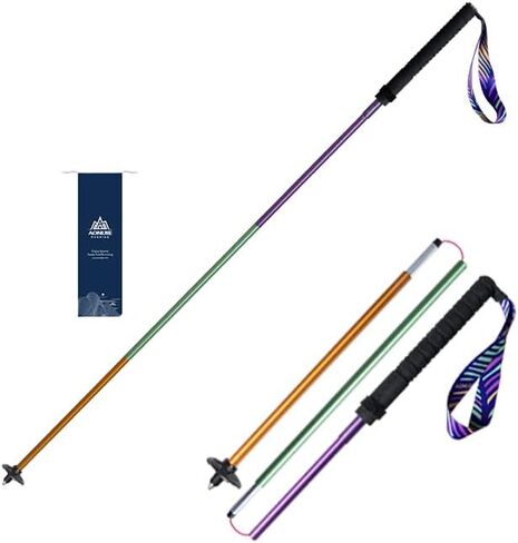 AONIJIE Trekking Poles -2 Ultralight Collapsible Carbon Fiber Hiking Poles with Anti-Shock and Quick Lock System, Folding Walking Sticks for Hiking, Camping in Kuwait